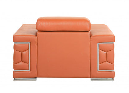 Monaco Leather Arm Chair – Camel