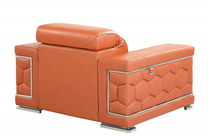 Monaco Leather Arm Chair – Camel