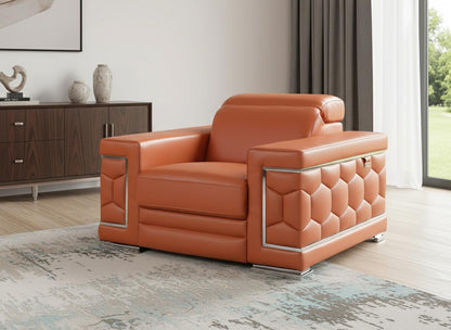 Monaco Leather Arm Chair – Camel