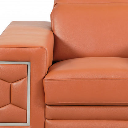 Monaco Leather Arm Chair – Camel