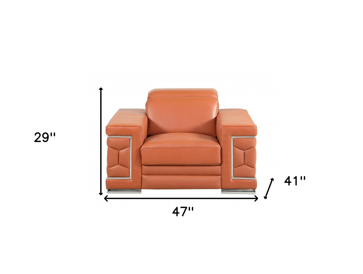 Monaco Leather Arm Chair – Camel