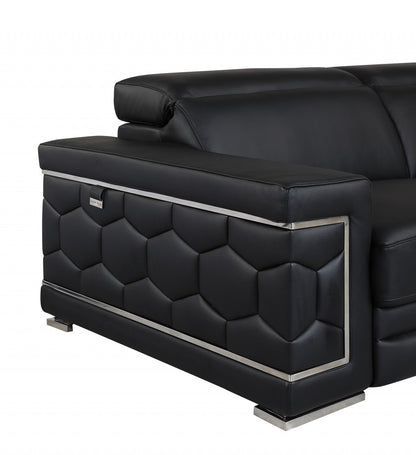 Milan Leather Arm Chair – Black