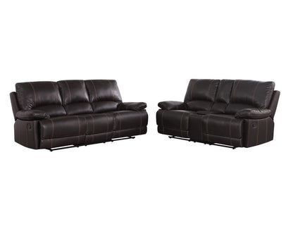 The Ridgestone – Two Piece Brown Faux Leather Reclining Seating Set