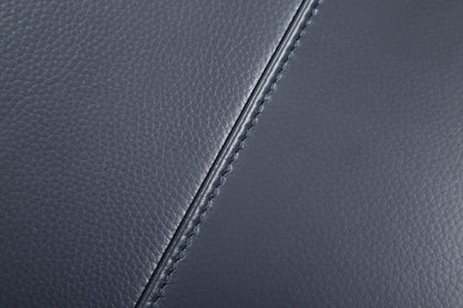 The Marcell – Navy Blue Italian Leather L-Shaped Two Piece Sectional
