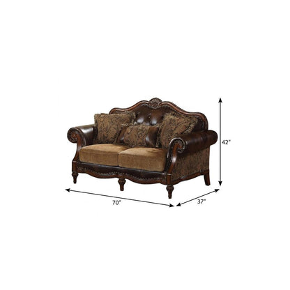 Carlisle Chesterfield Loveseat – Brown