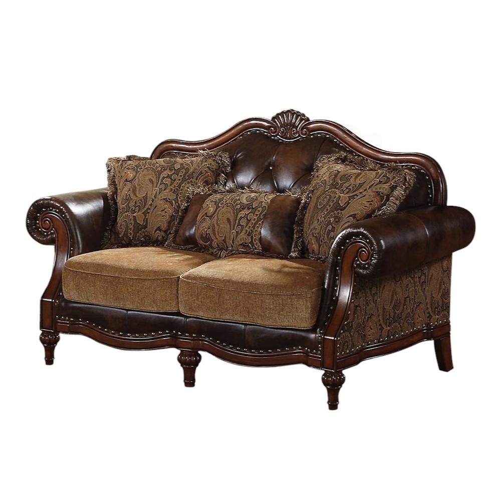 Carlisle Chesterfield Loveseat – Brown