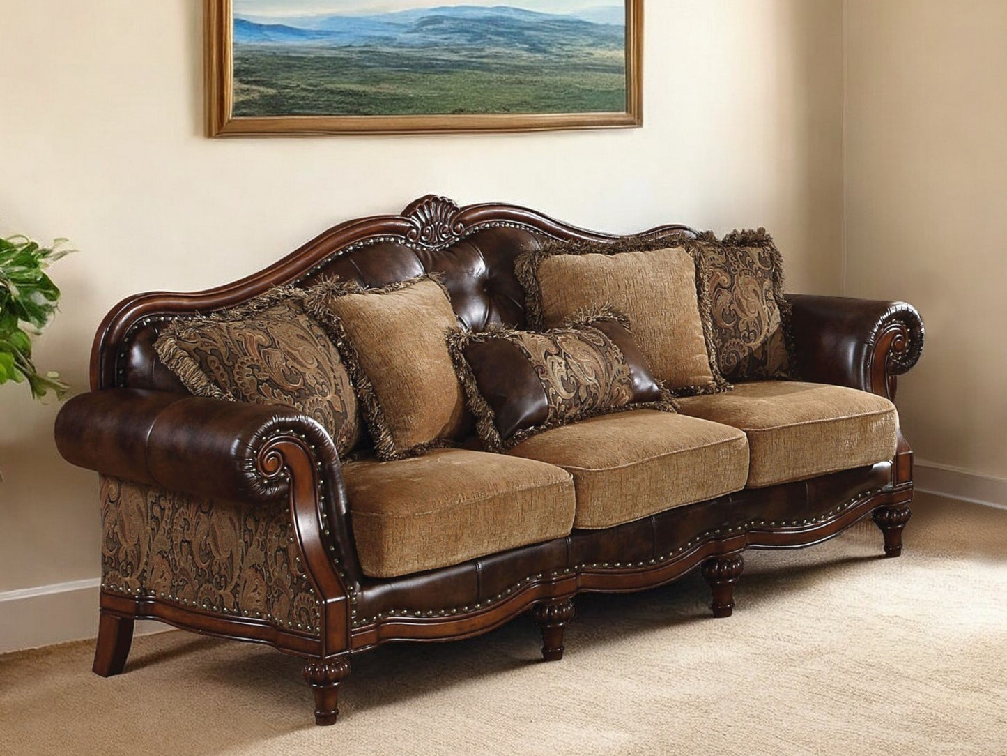 Carlisle Chesterfield Sofa – Brown