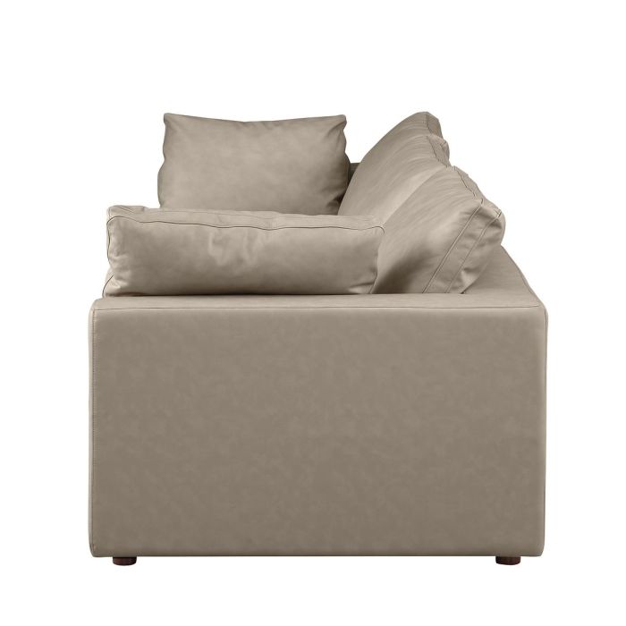 The Montclair – Beige Modular Italian Leather Sofa