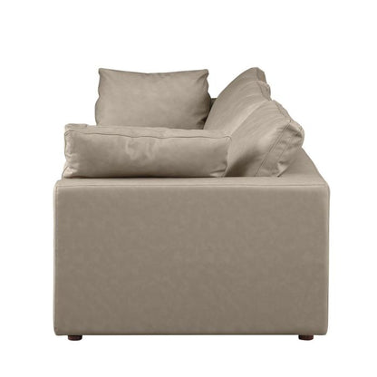 The Montclair – Beige Modular Italian Leather Sofa