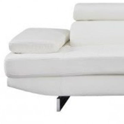 Verona Leather Sectional – White