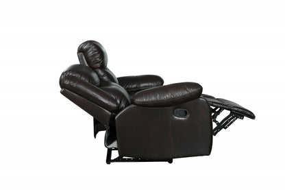 Barnett Reclining Sofa – Brown Faux Leather