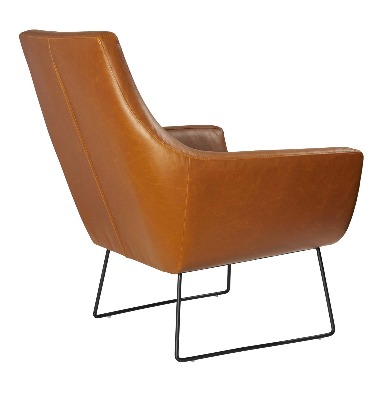 The Congaree – Brown & Black Faux Leather Distressed Arm Chair