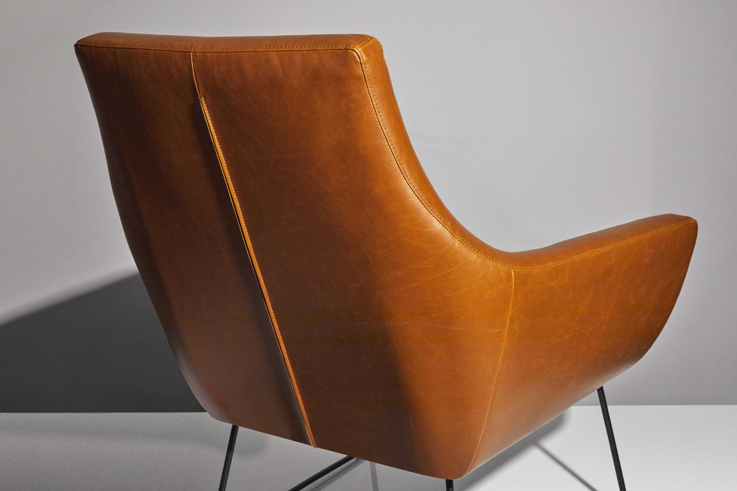 The Congaree – Brown & Black Faux Leather Distressed Arm Chair