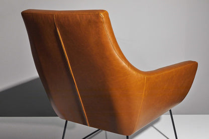 The Congaree – Brown & Black Faux Leather Distressed Arm Chair