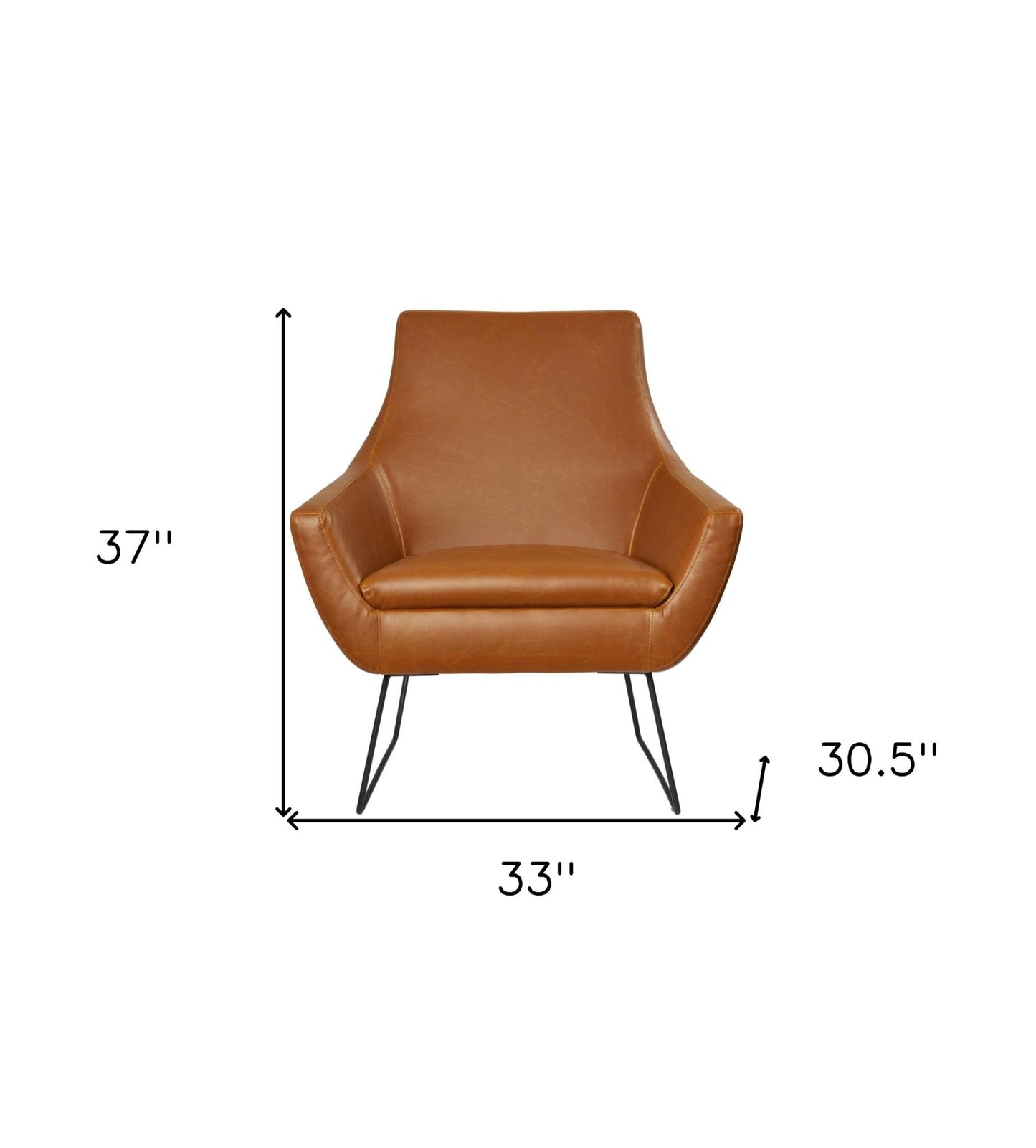 The Congaree – Brown & Black Faux Leather Distressed Arm Chair