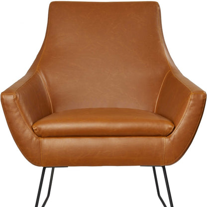 The Congaree – Brown & Black Faux Leather Distressed Arm Chair