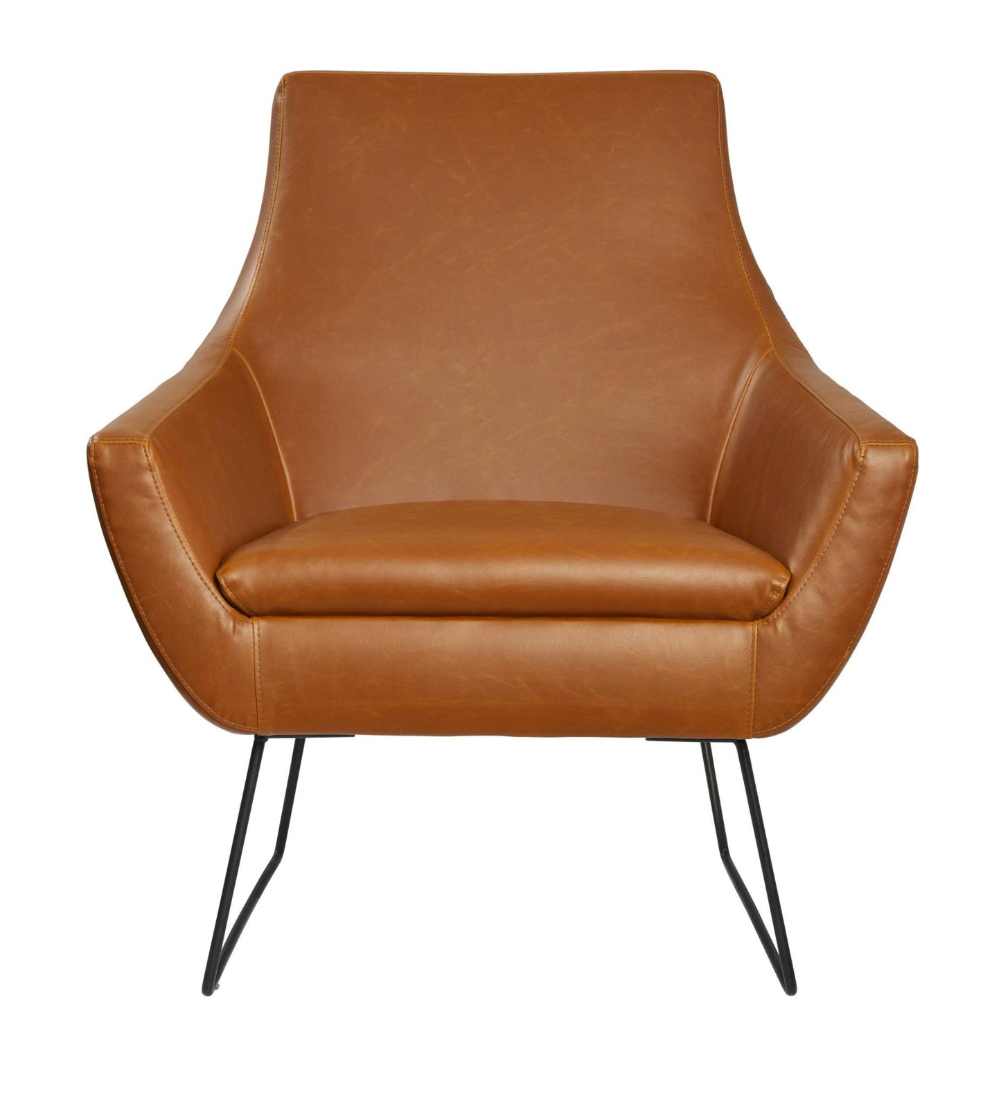 The Congaree – Brown & Black Faux Leather Distressed Arm Chair