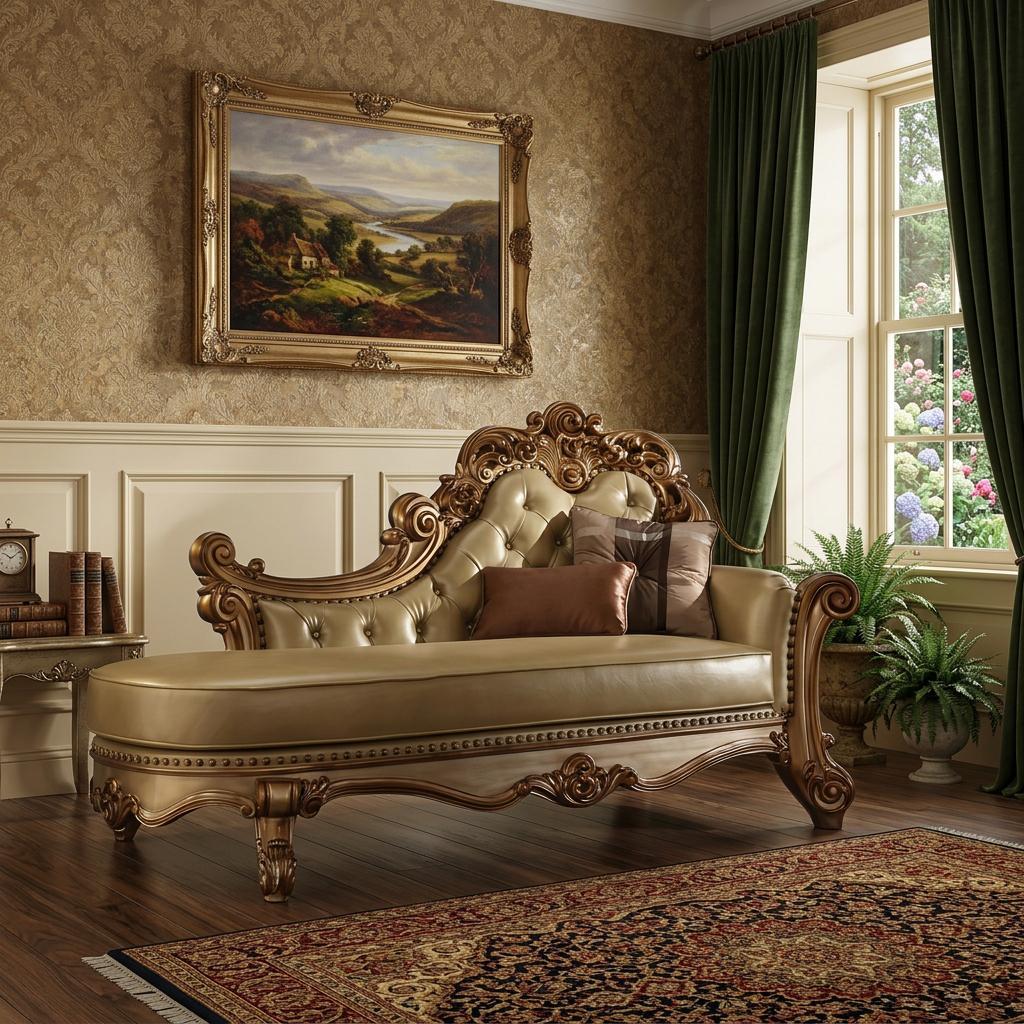 The Valmoria – Bone & Pearl Faux Leather Tufted Lounge Chair