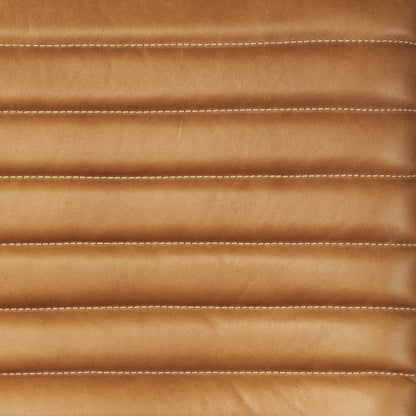 The Rowan – Tan & Black Faux Leather Tufted Lounge Chair