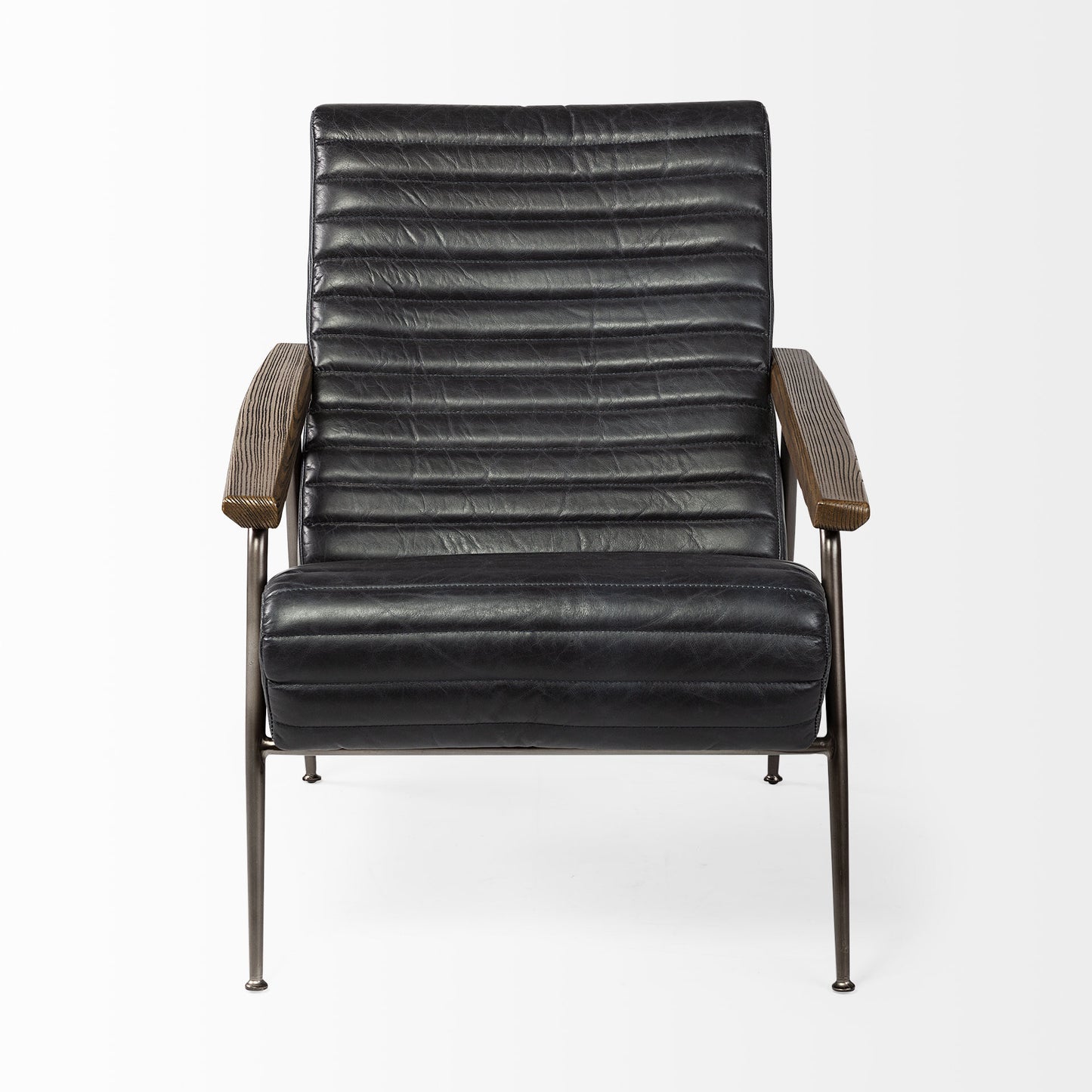 The Winyah – Black & Brown Faux Leather Lounge Chair