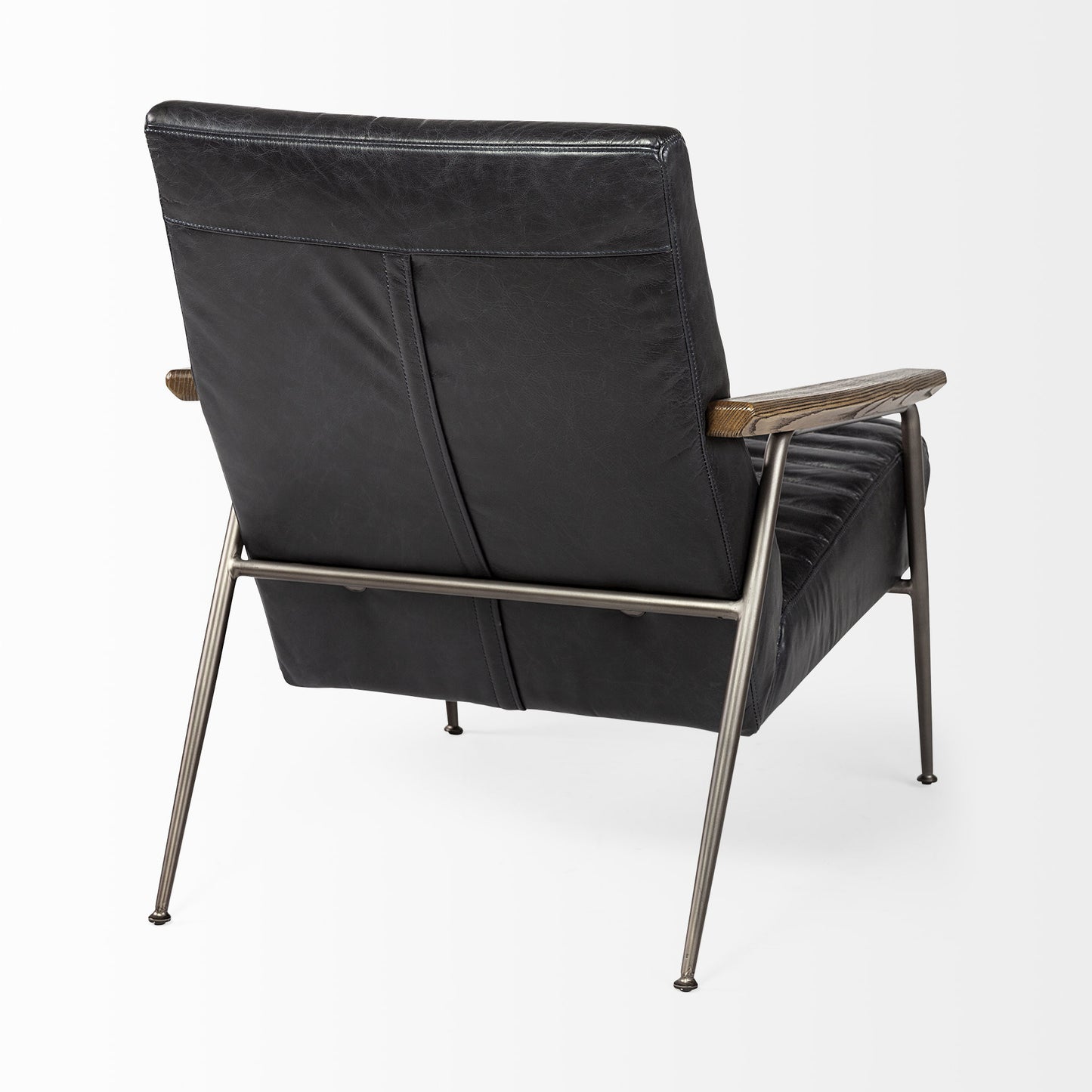 The Winyah – Black & Brown Faux Leather Lounge Chair
