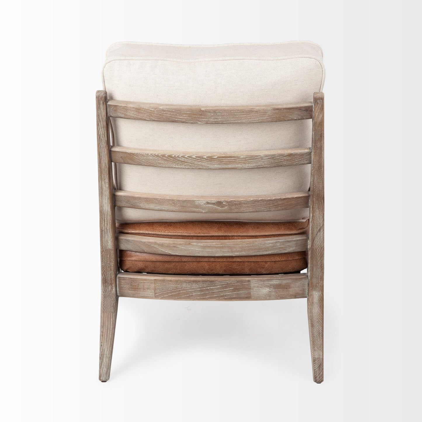 The Harleston – Beige & Brown Leather Arm Chair