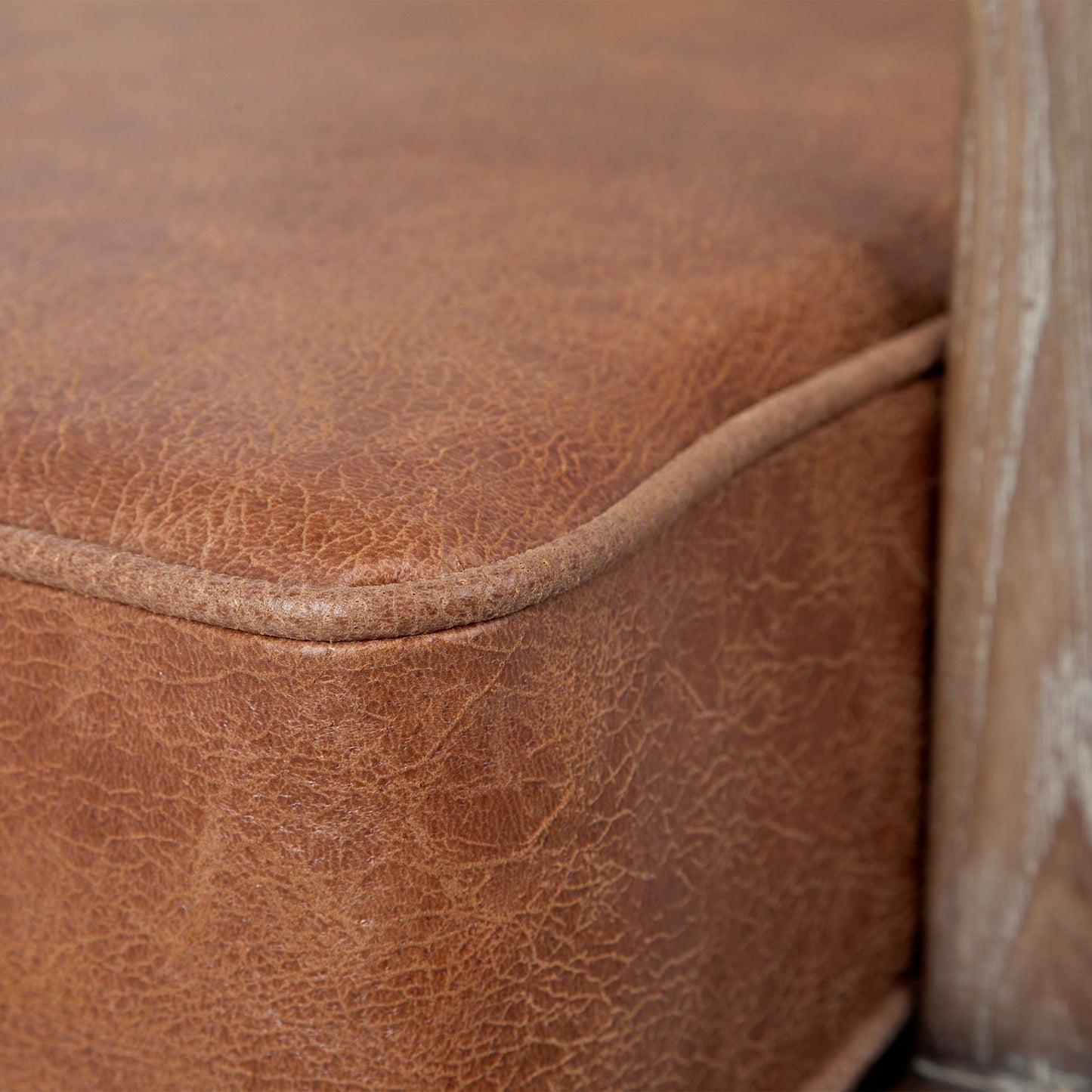 The Harleston – Beige & Brown Leather Arm Chair