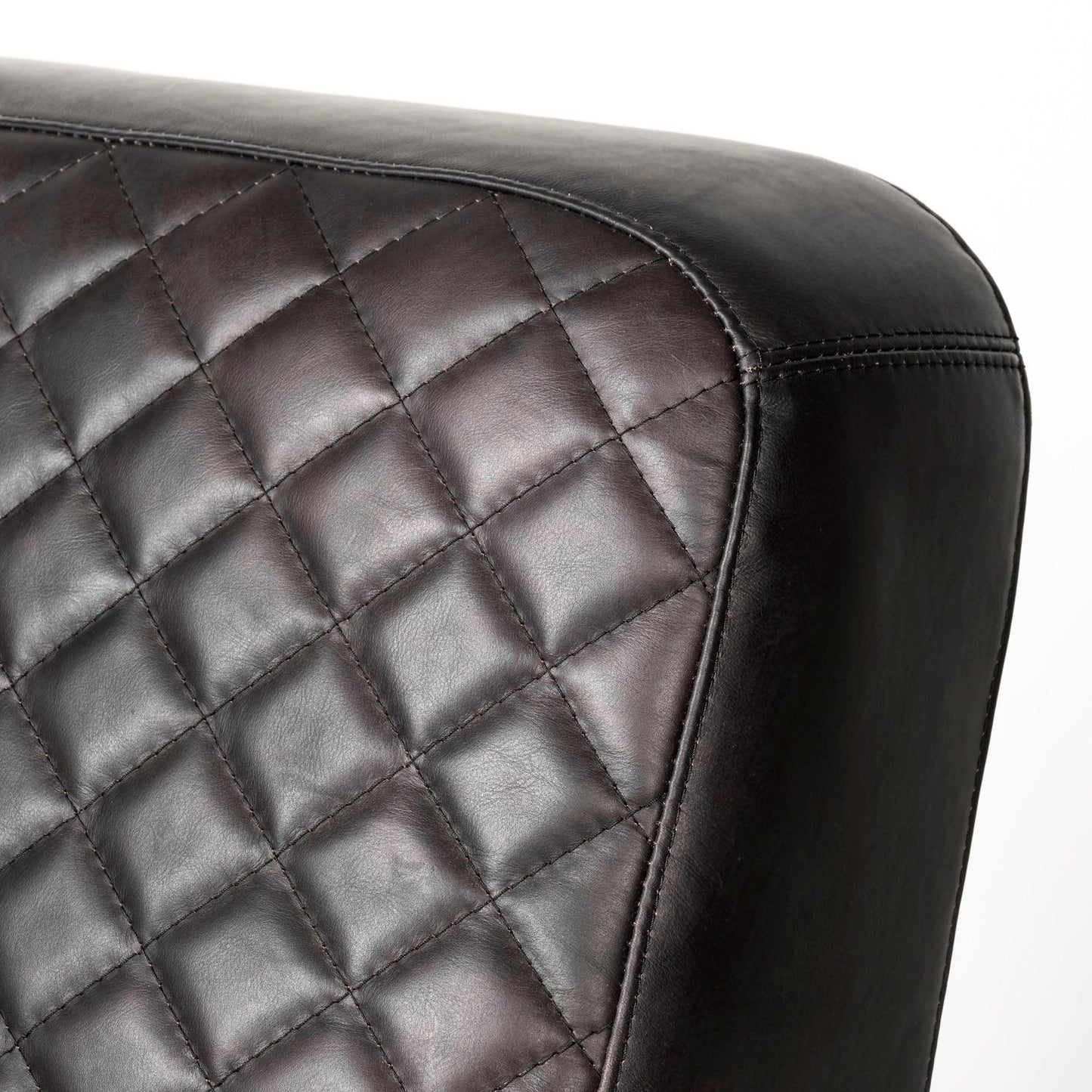 The Edisto – Black & Gold Leather Lounge Chair