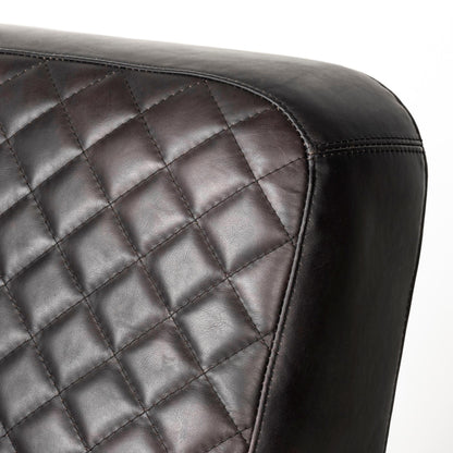 The Edisto – Black & Gold Leather Lounge Chair