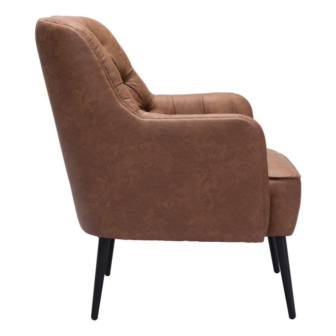 The Kensington – Brown Faux Leather Chesterfield Chair
