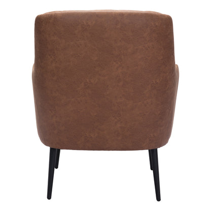 The Kensington – Brown Faux Leather Chesterfield Chair