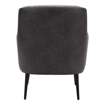 The Arden – Black Faux Leather Chesterfield Chair