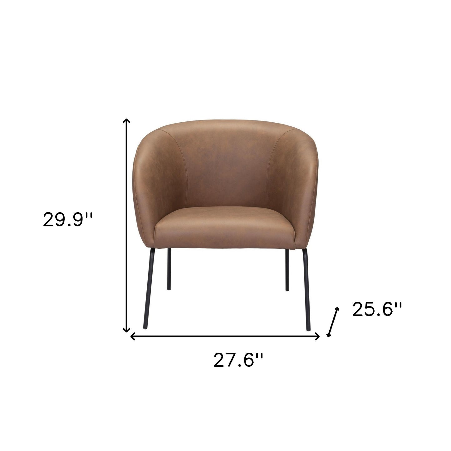 The Mercy – Brown & Black Faux Leather Club Chair