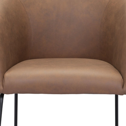 The Mercy – Brown & Black Faux Leather Club Chair