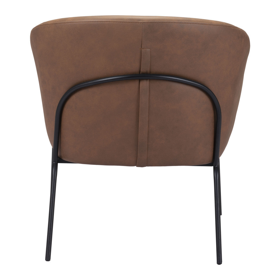 The Mercy – Brown & Black Faux Leather Club Chair