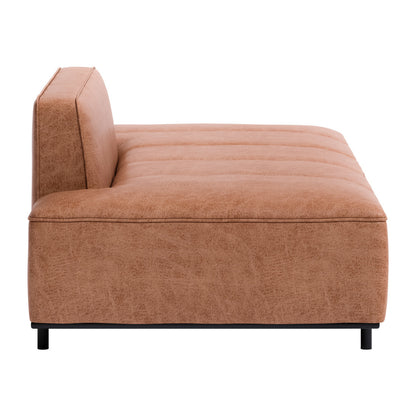Orion Modern Sofa – Brown Faux Leather