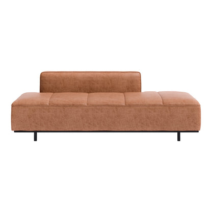 Orion Modern Sofa – Brown Faux Leather