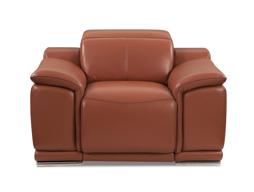 Margaret Olivia Arm Chair – Camel Italian Leather