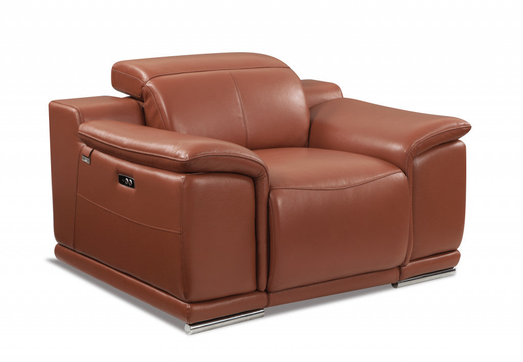 Margaret Olivia Arm Chair – Camel Italian Leather