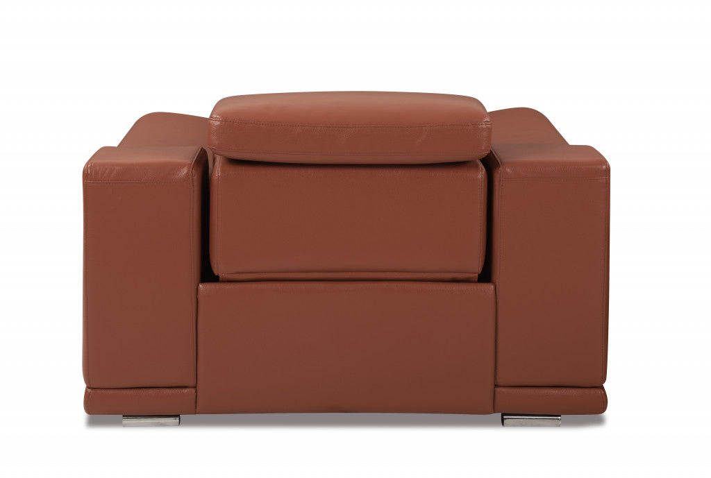 Margaret Olivia Arm Chair – Camel Italian Leather