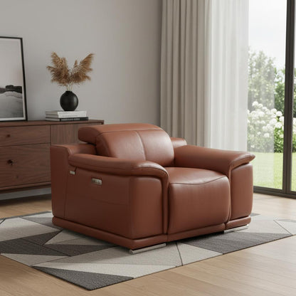 Margaret Olivia Arm Chair – Camel Italian Leather