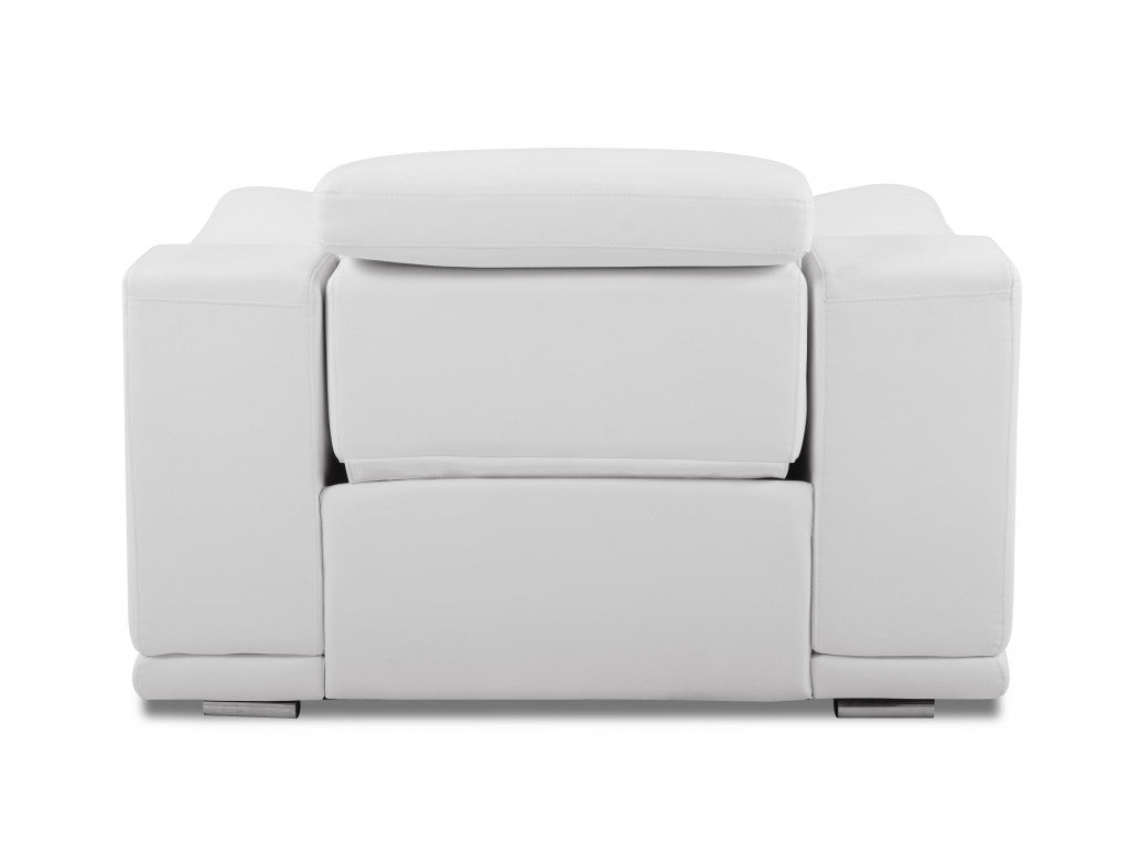 Bianca Arm Chair – White Italian Leather