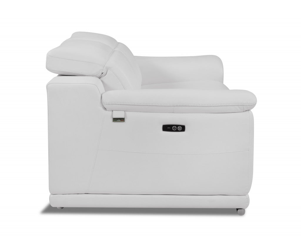Bianca Arm Chair – White Italian Leather