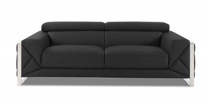 The Torino – Dark Gray Italian Leather Modern Sofa