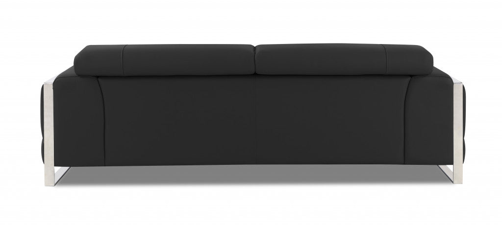 The Torino – Dark Gray Italian Leather Modern Sofa