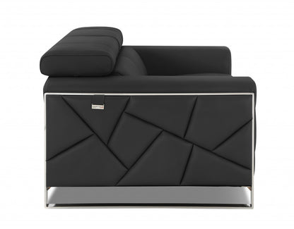 The Torino – Dark Gray Italian Leather Modern Sofa