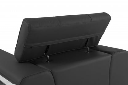 The Torino – Dark Gray Italian Leather Modern Sofa