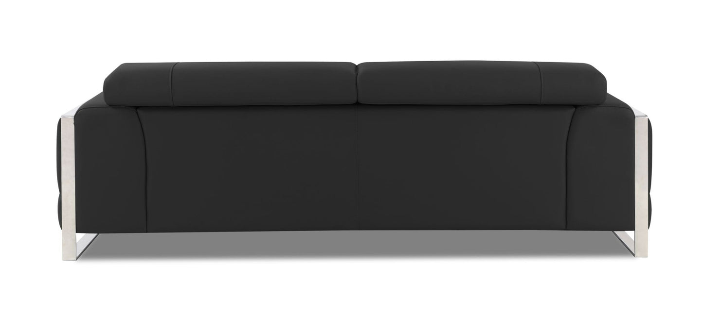 The Torino – Dark Gray Italian Leather Modern Sofa