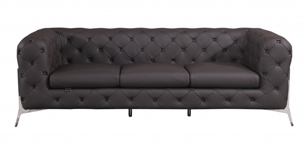 Savona Sofa – Brown Italian Leather
