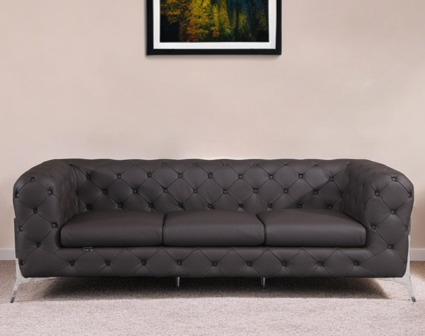 Savona Sofa – Brown Italian Leather